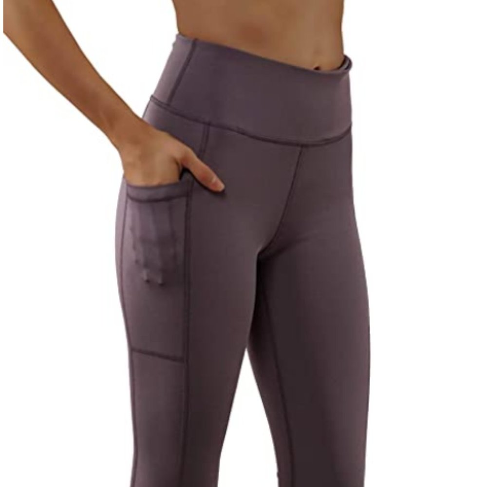 Yoga Pants Capri Leggings Both Sides Pockets - Picture 3 of 3